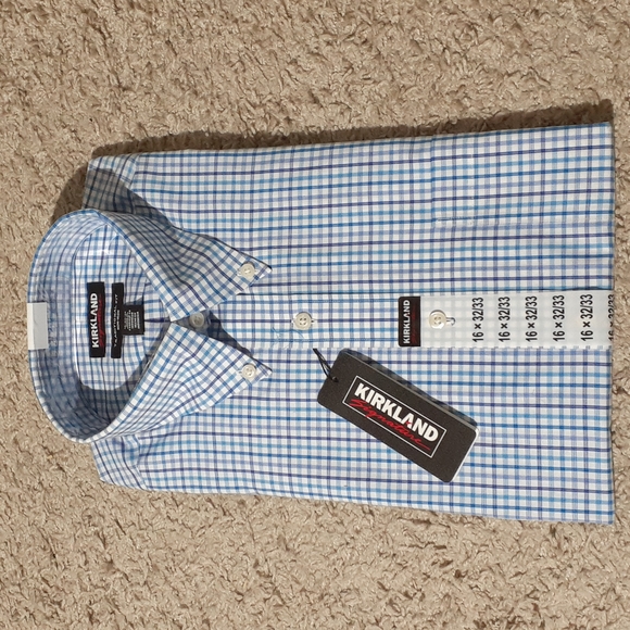 Kirkland Signature Shirts Nwt Kirkland Long Sleeve Button Down Dress Shirt 6 X 3233 Blue